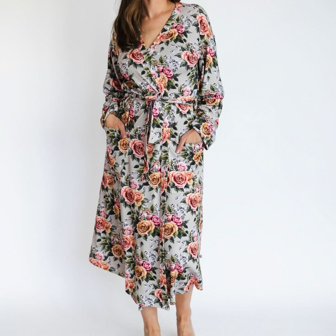 Ladies’ Bamboo Robe | Antique Floral-2