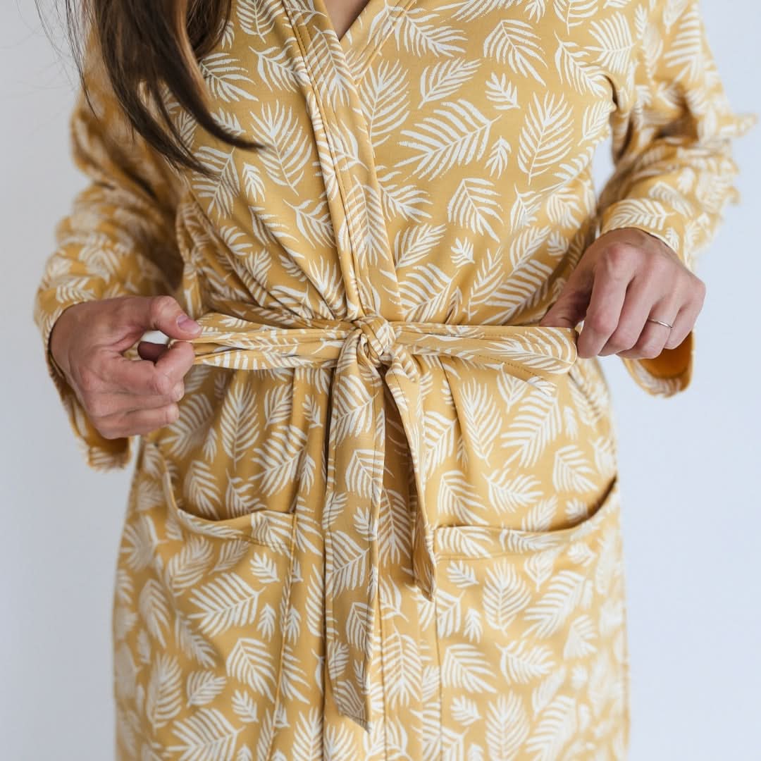 Ladies’ Bamboo Robe | Palm Fronds-3