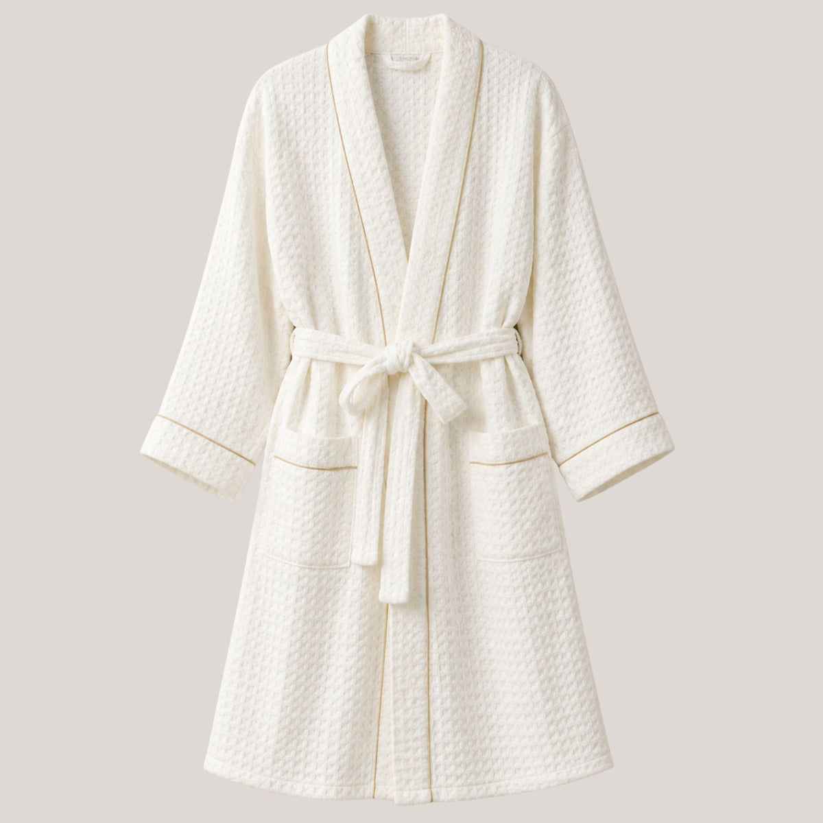 Charlo’s Adult Piqué Bathrobe – 100% Cotton Lightweight Robe, One Size-0