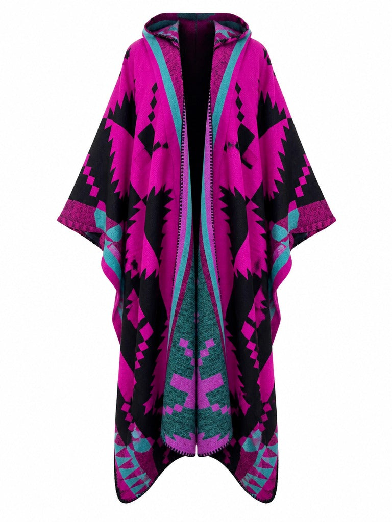 Wanderlust Geometric Hooded Kaftan-7