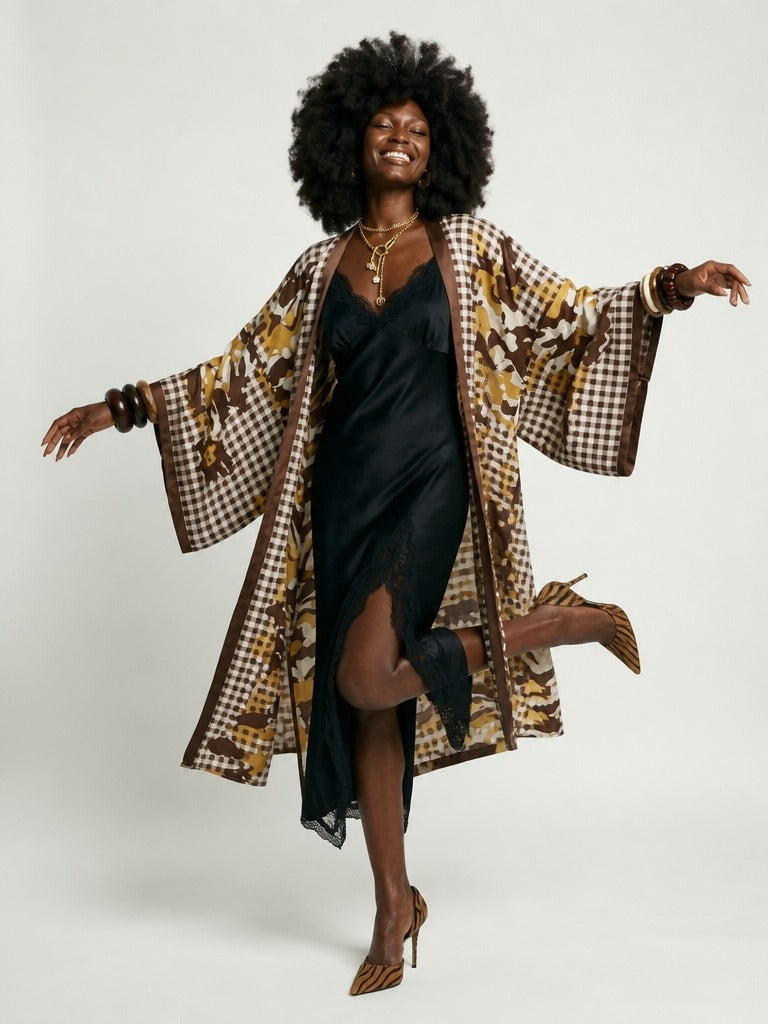 Adventurous Print Boho Kimono-1