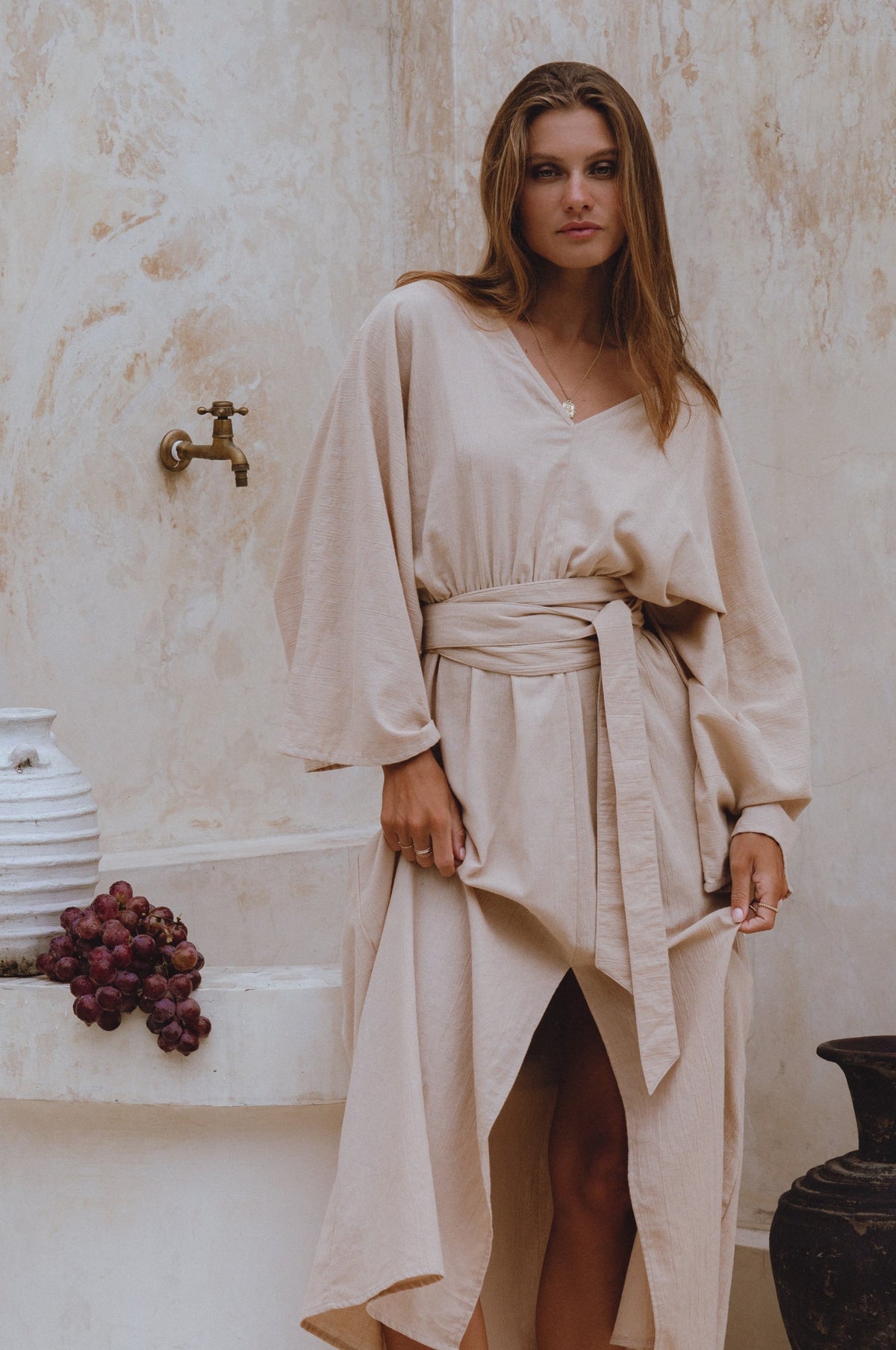 Hana Linen Kimono Dress-7