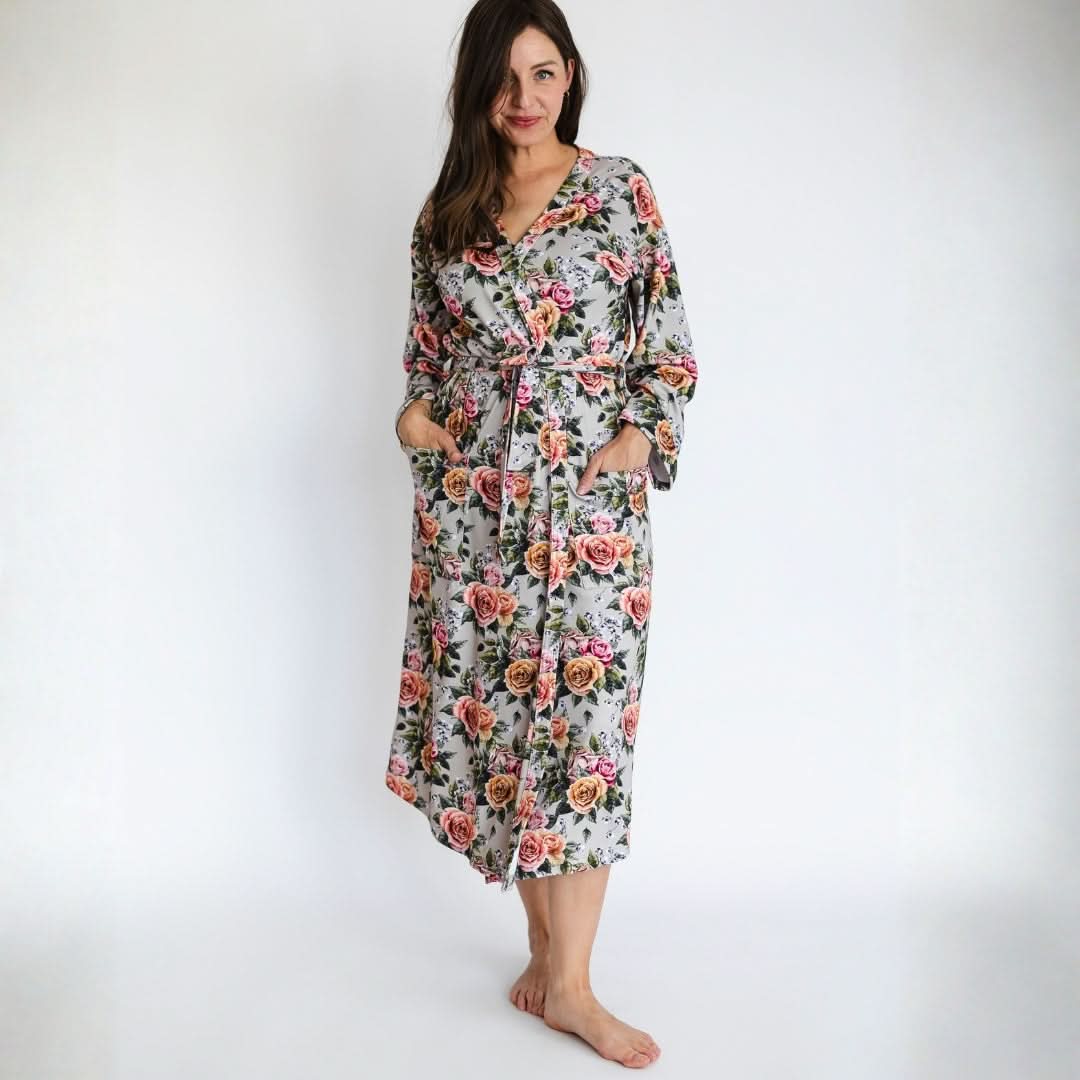 Ladies’ Bamboo Robe | Antique Floral-0