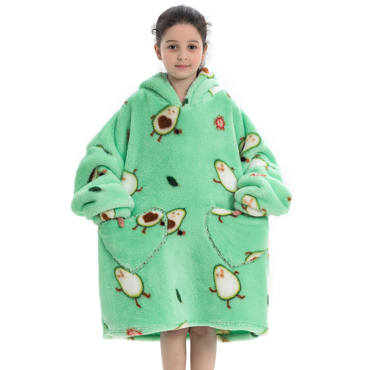 Sherpa Fleece Oversized Wearable Blanket Hoodie-0