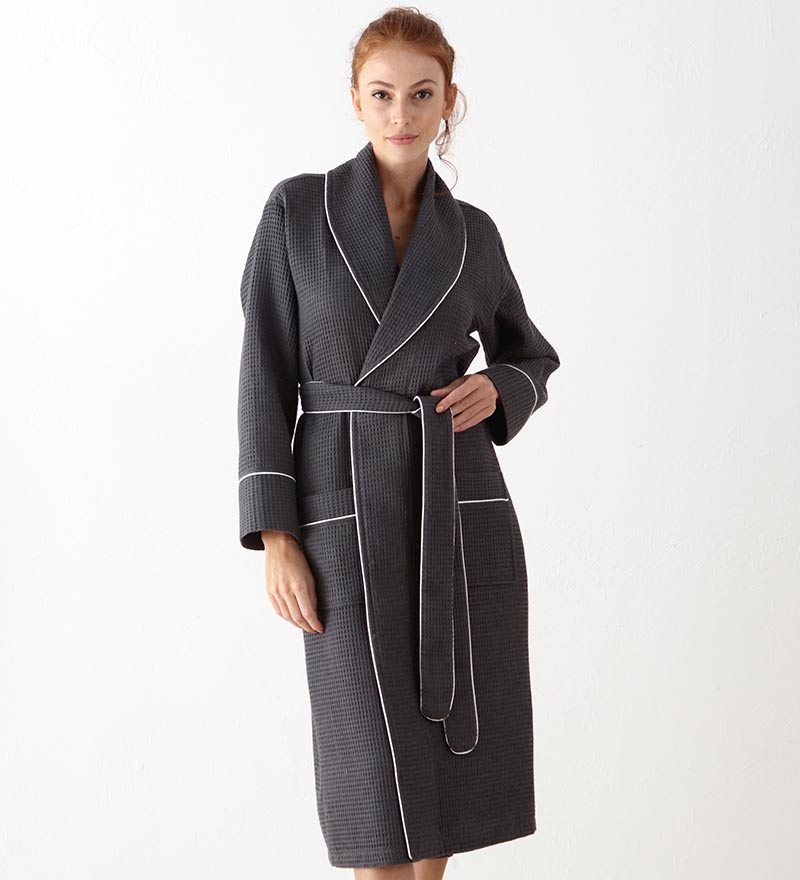 1032 Women's Full Length Waffle Hotel Robe