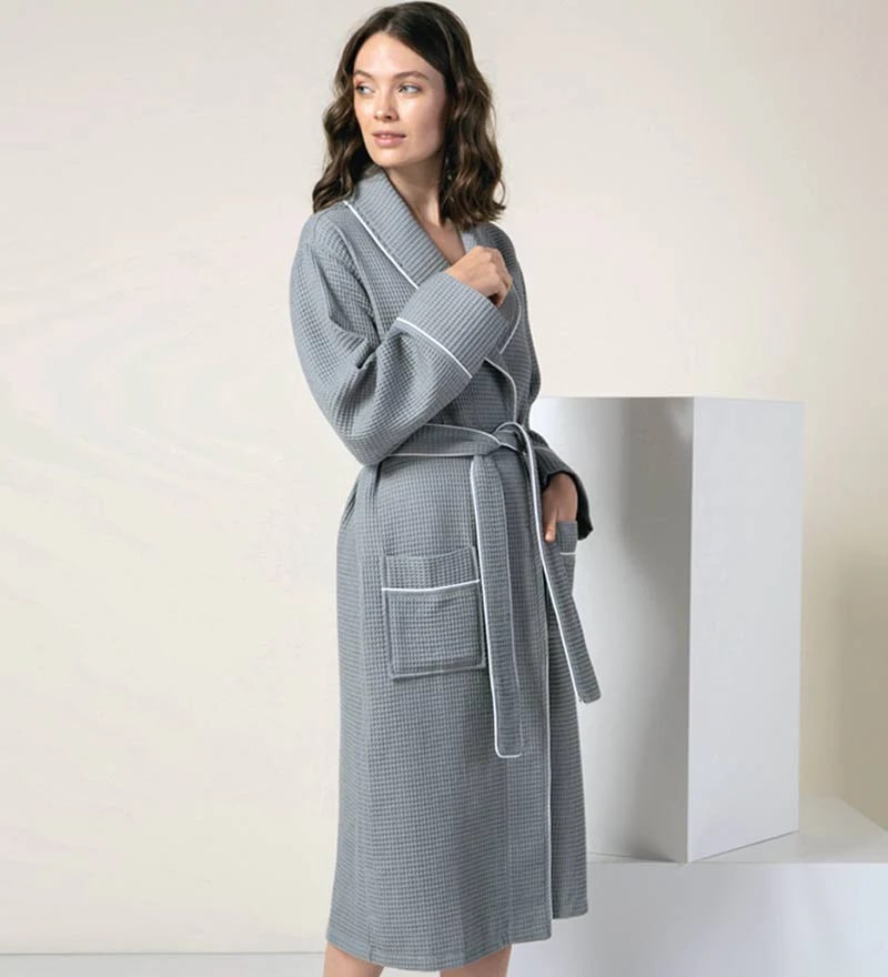 1032 Women's Full Length Waffle Hotel Robe