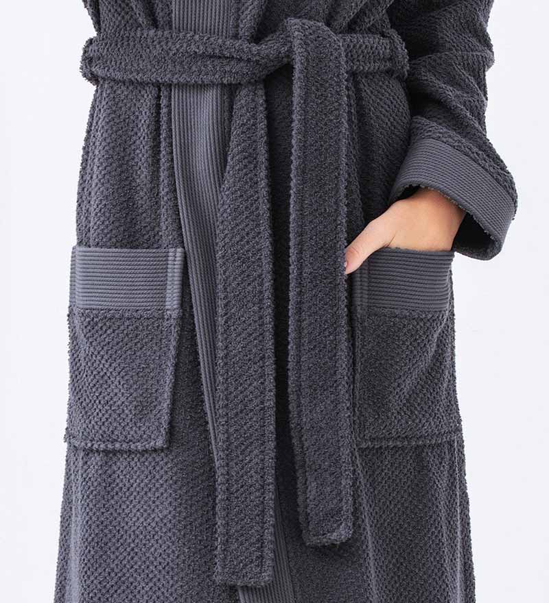 Womens Hooded Turkish Cotton Terry Cloth Robe-9