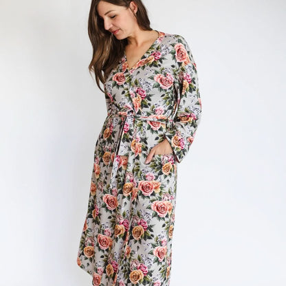 Ladies’ Bamboo Robe | Antique Floral-1