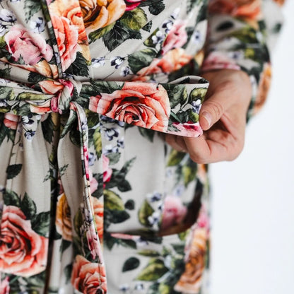 Ladies’ Bamboo Robe | Antique Floral-3