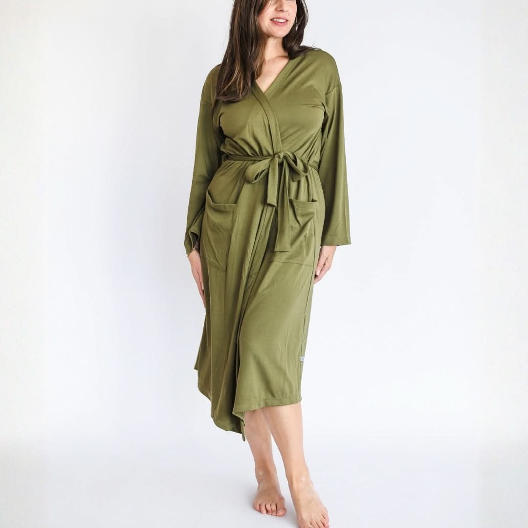 Ladies’ Bamboo Robe | Olive-0