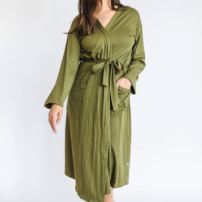 Ladies’ Bamboo Robe | Olive-2