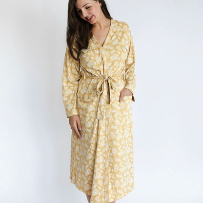 Ladies’ Bamboo Robe | Palm Fronds-2