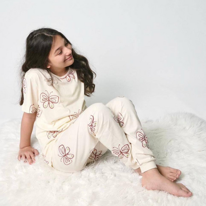 Beauty Butterfly Girls Pyjama Set-0