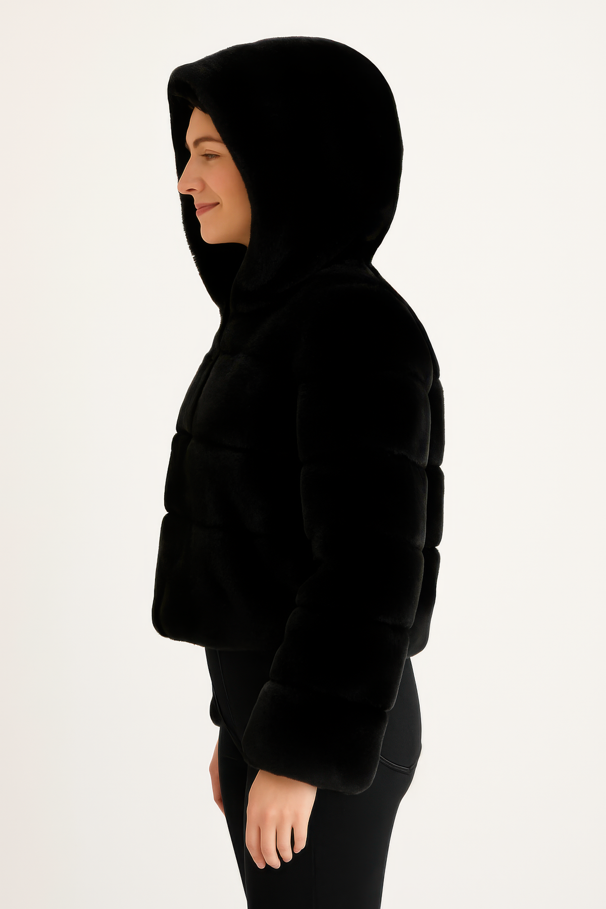 Faux Fur Hooded Jacket-1