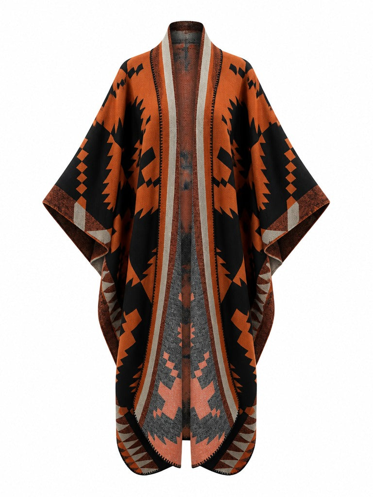 Wanderlust Geometric Hooded Kaftan-5
