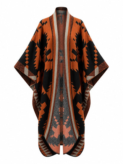 Wanderlust Geometric Hooded Kaftan-5