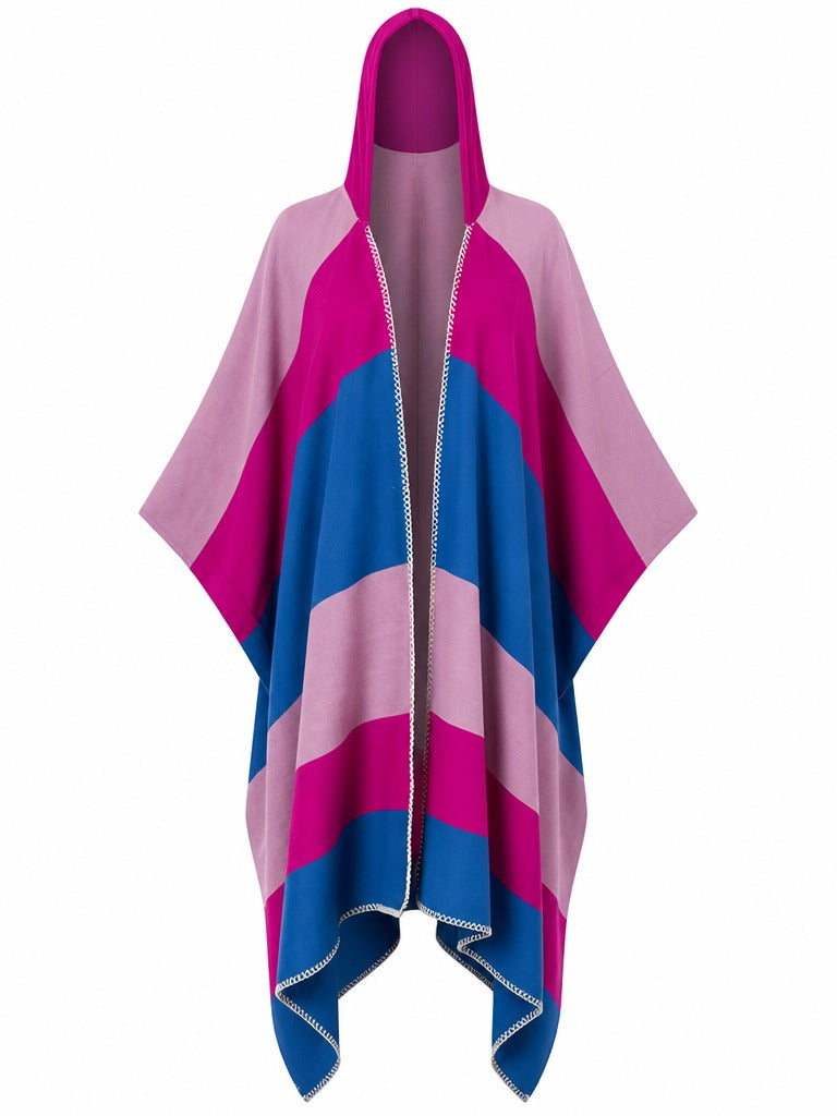 Wanderlust Striped Hooded Kimono-8