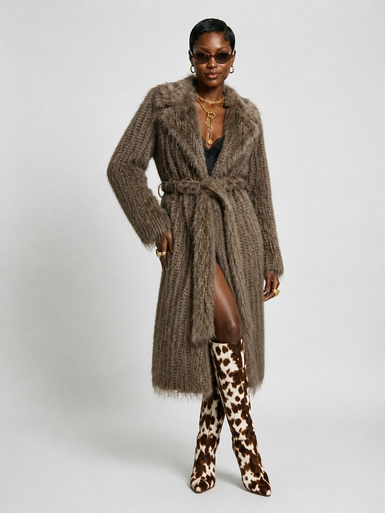 Confident Faux Fur Shaggy Coat-0
