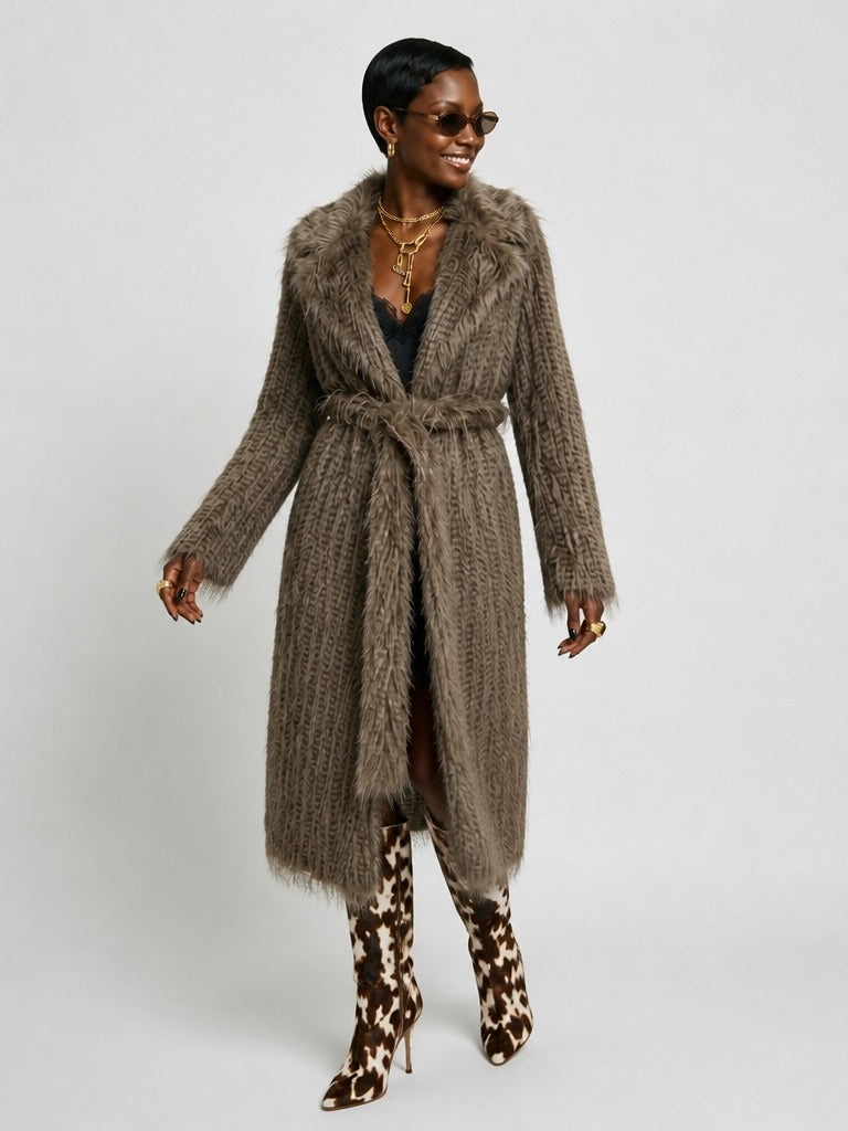 Confident Faux Fur Shaggy Coat-1
