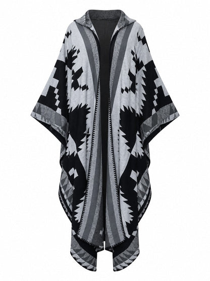 Wanderlust Geometric Hooded Kaftan-6