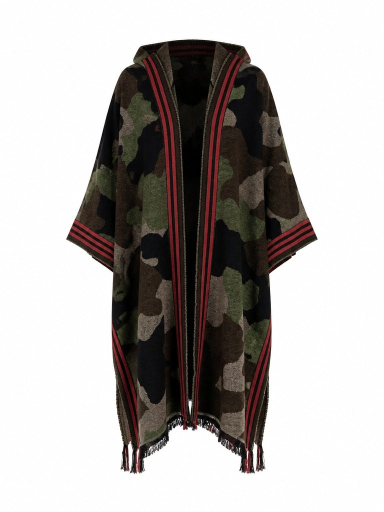Audacious Camo Hooded Kimono