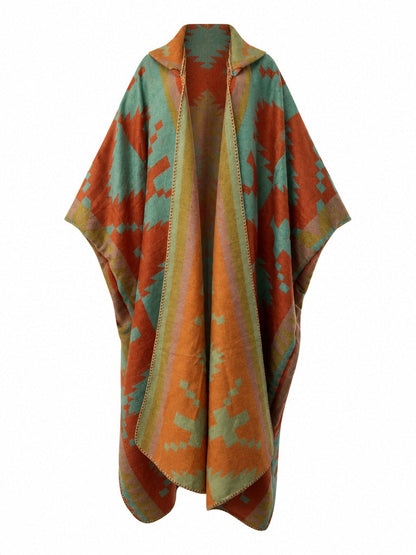 Wanderlust Geometric Hooded Kaftan-9
