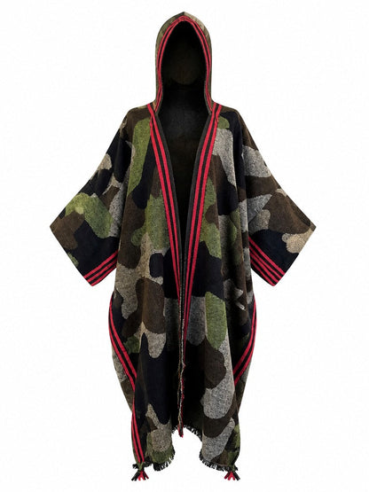 Audacious Camo Hooded Kimono
