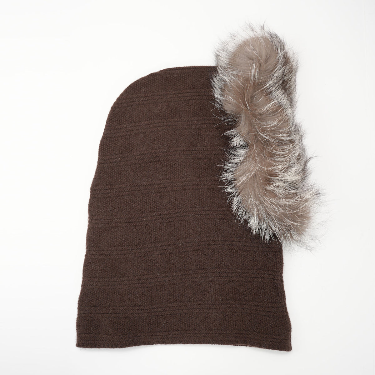 CASHMERE HOOD WITH FUR-2