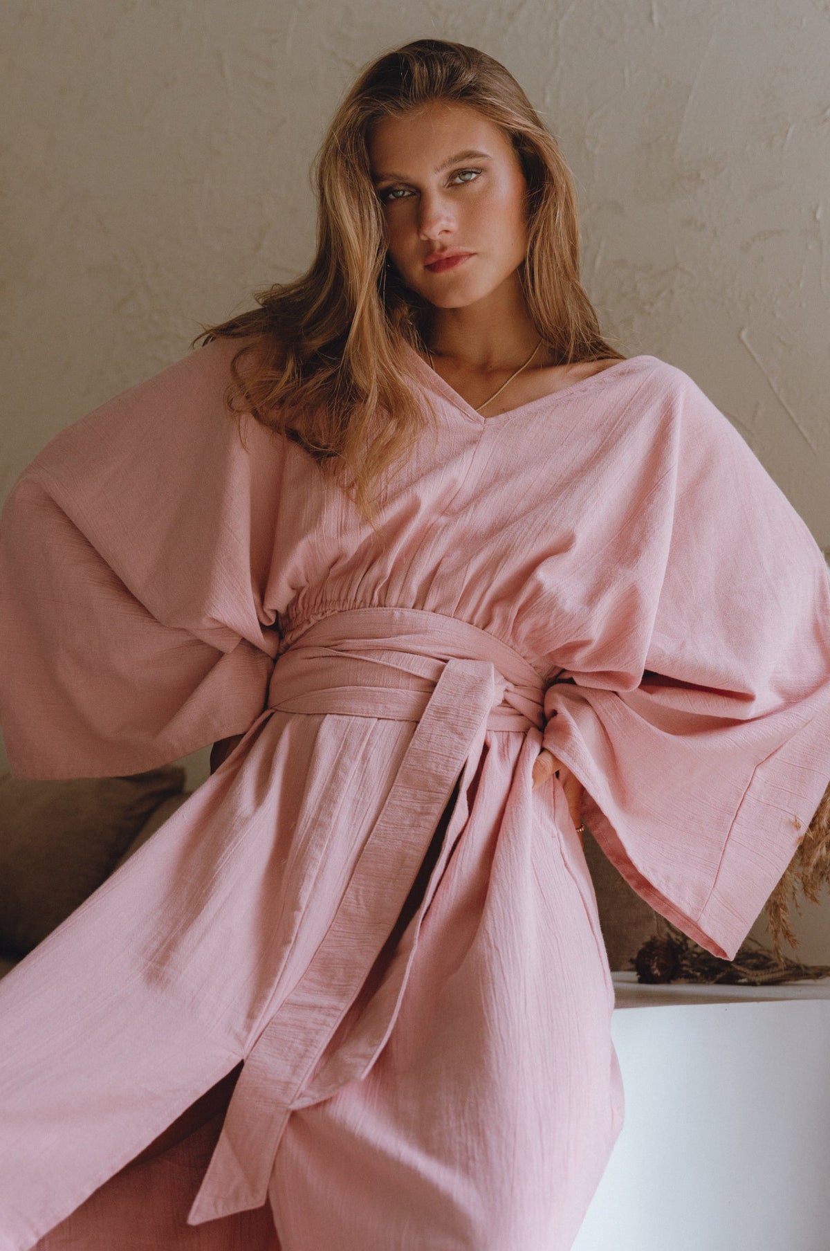 Hana Linen Kimono Dress-6