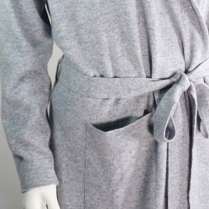 CASHMERE ROBE- LIGHT GREY-1