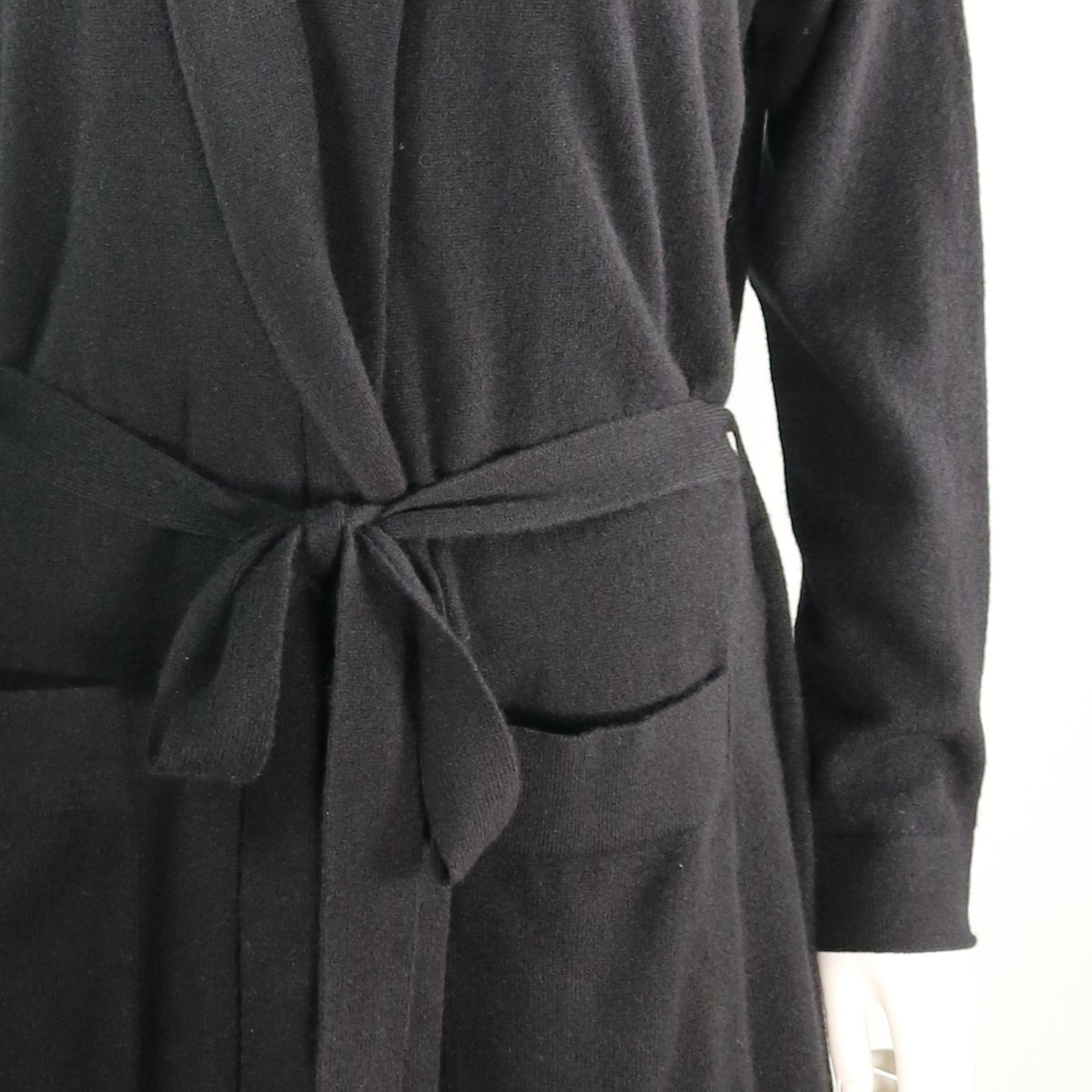 CASHMERE ROBE-BLACK-1