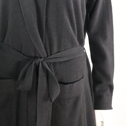 CASHMERE ROBE-BLACK-1