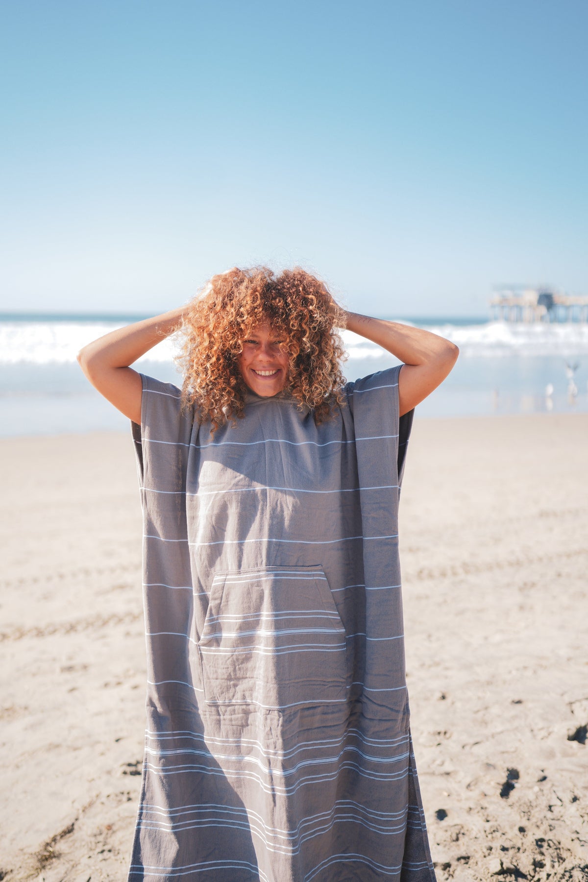 Delmar Terry Poncho – 100% Turkish Cotton Terrycloth Beach Cover-Up & Surf Poncho (One Size)-5
