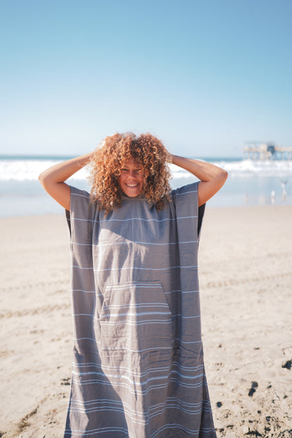 Delmar Terry Poncho – 100% Turkish Cotton Terrycloth Beach Cover-Up & Surf Poncho (One Size)-5