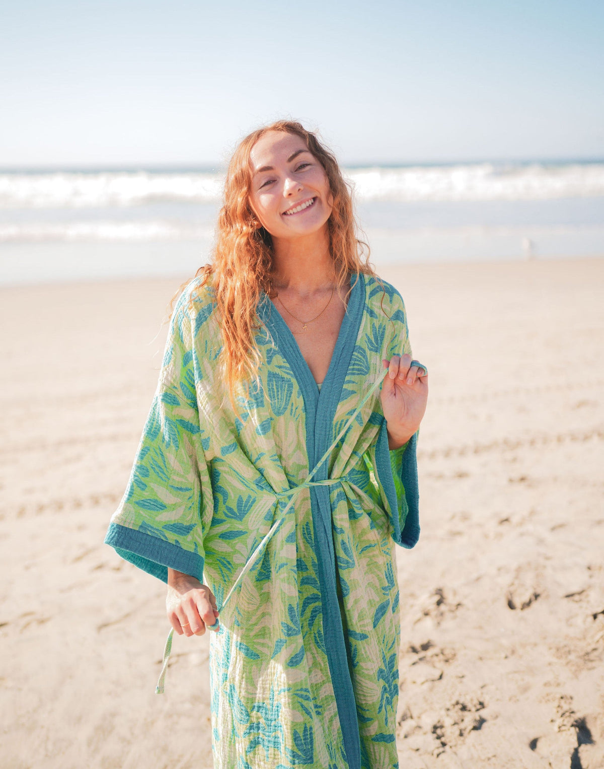 Muslin Cotton Kimono Bathrobe – 100% Turkish Cotton Unisex Muslin Kimono Robe (One Size)-3
