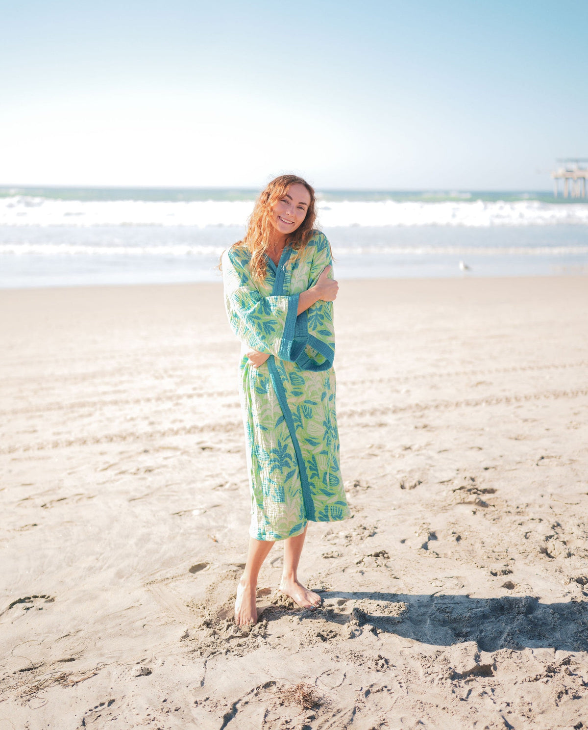 Muslin Cotton Kimono Bathrobe – 100% Turkish Cotton Unisex Muslin Kimono Robe (One Size)-4