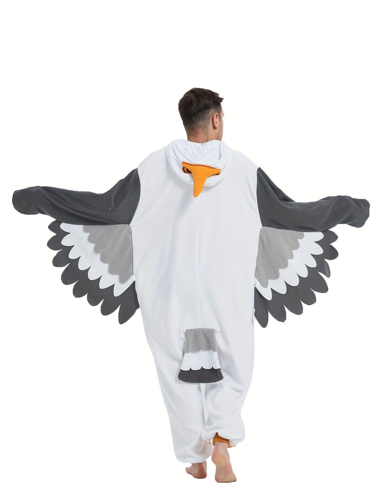 Seagull Cartoon Fleece Onesie Robe-0