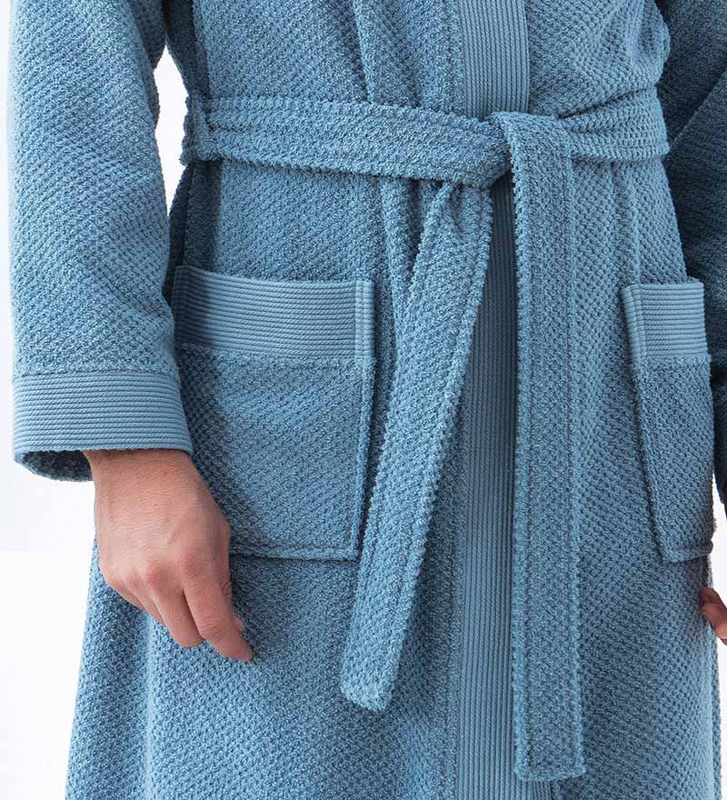 Men's Organic Turkish Terry Cloth Kimono Bathrobe-9
