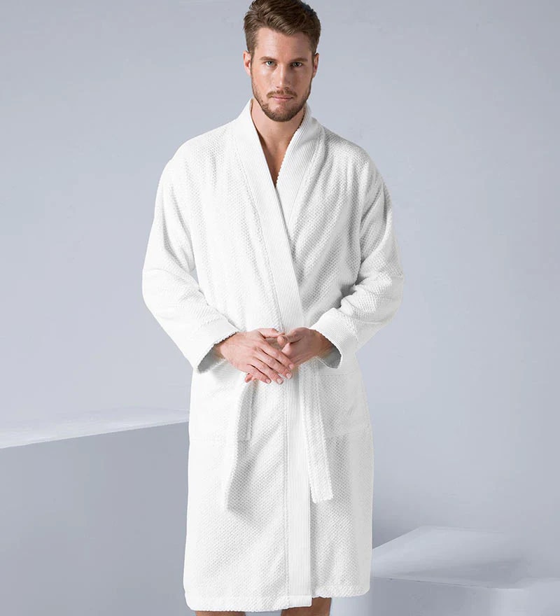Men's Organic Turkish Terry Cloth Kimono Bathrobe-4