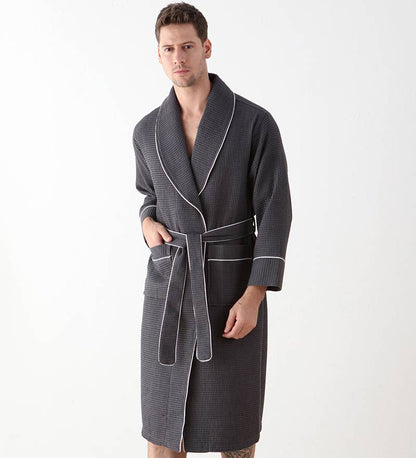 Men's Luxury Waffle Hotel Robe-2