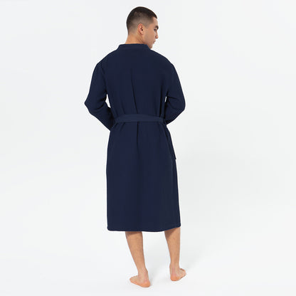 1077 Men's Lightweight Kimono Waffle Spa Robe