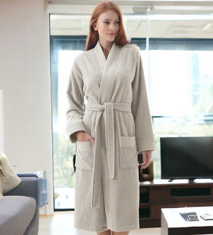 1034 Women’s Luxury Turkish Cotton Terry Kimono Bathrobe