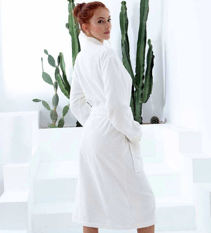 1034 Women’s Luxury Turkish Cotton Terry Kimono Bathrobe