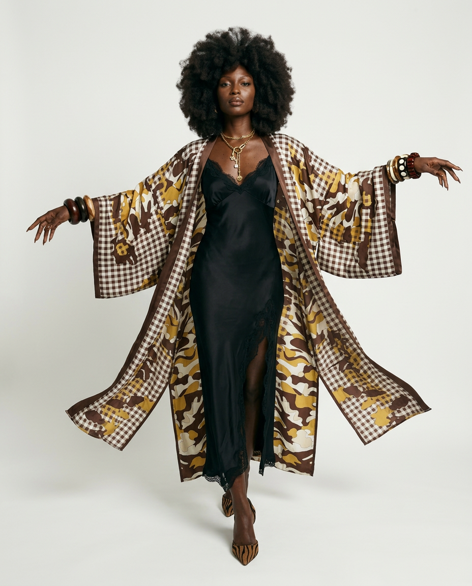 Adventurous Print Boho Kimono-0