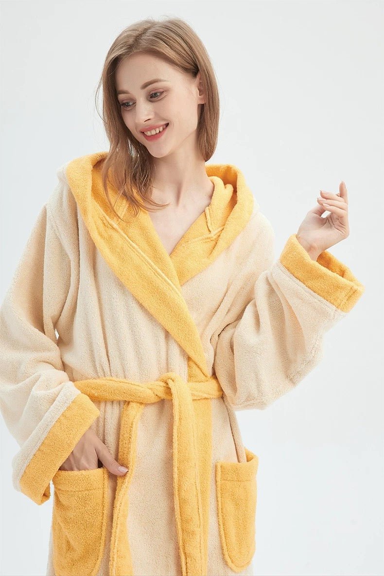 Whimsical Ultra Soft Sunflower Hooded Bathrobe - 100% Organic Long-stapled Cotton-4