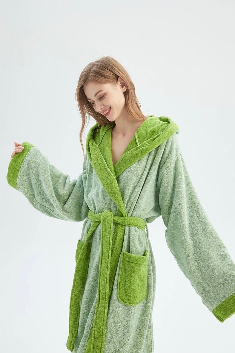 Whimsical Ultra Soft Sunflower Hooded Bathrobe - 100% Organic Long-stapled Cotton-3