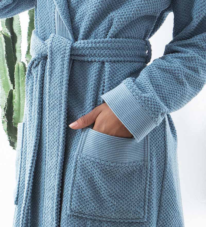 Womens Hooded Turkish Cotton Terry Cloth Robe-8