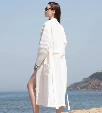 1035 Women’s Lightweight Waffle Spa Robe with Shawl Collar